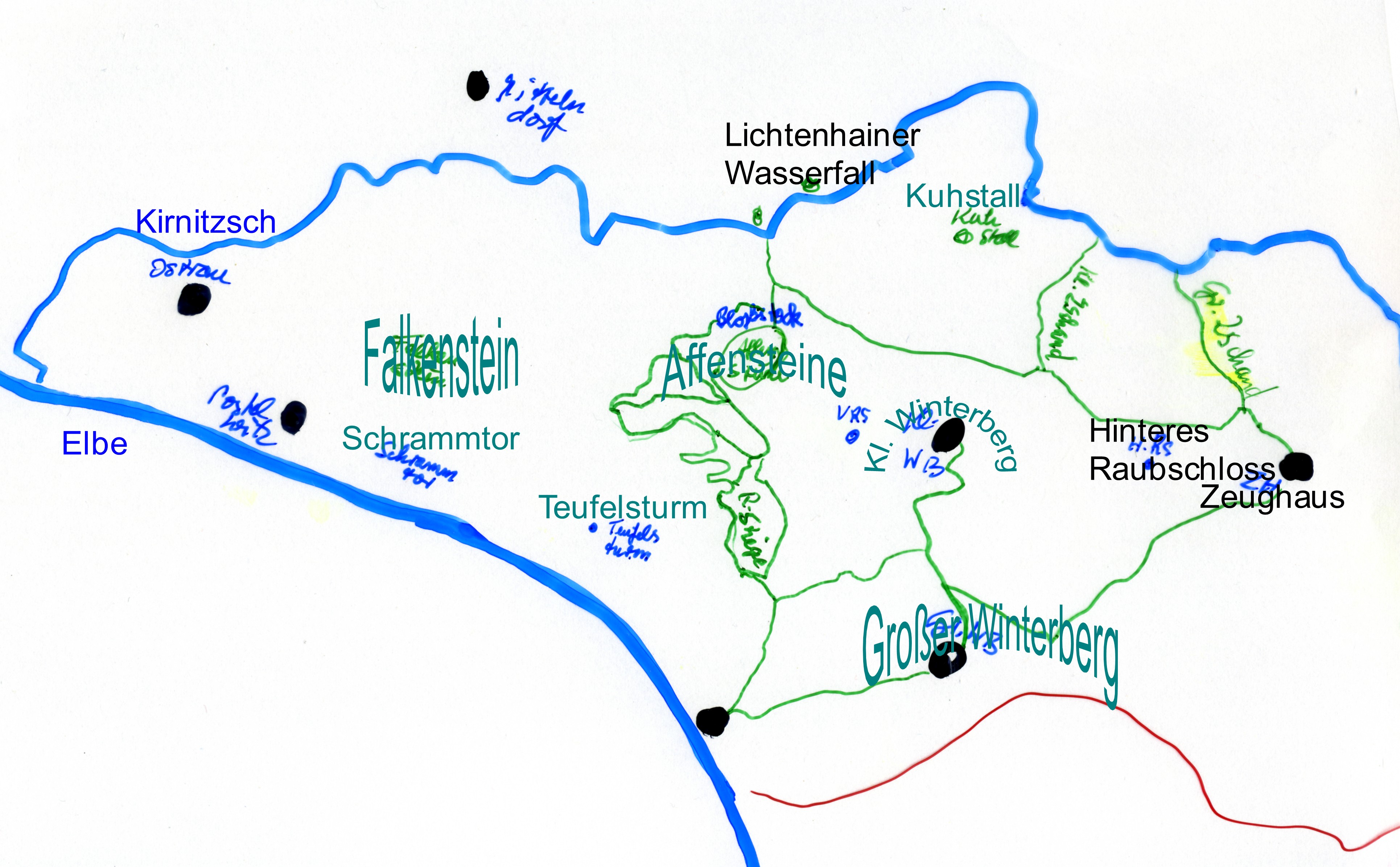 Karte Schrammstein